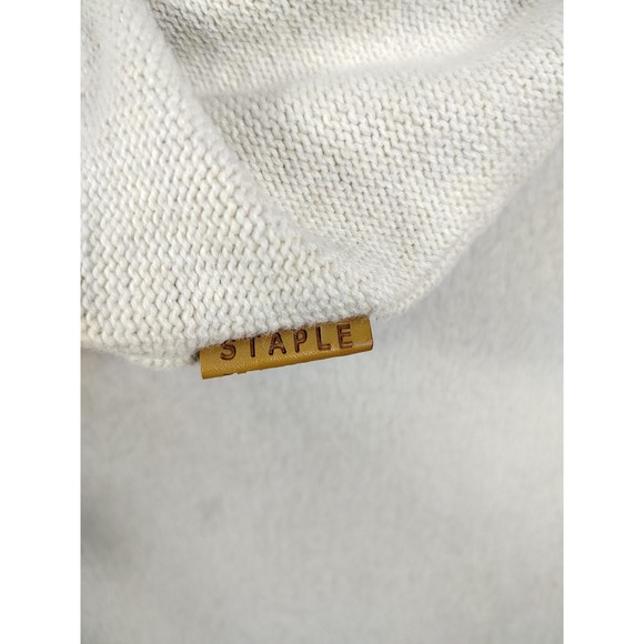 Jeff Staple Pigeon Sweater Mens 2XL Beige Hooded Striped Knit Casual Streetwear - Picture 7 of 14